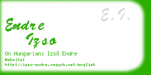 endre izso business card