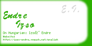 endre izso business card
